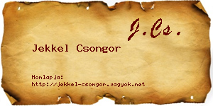 Jekkel Csongor névjegykártya
