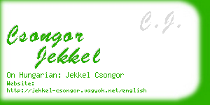 csongor jekkel business card